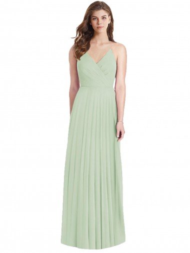 Shop Ruffled Strap Cutout Wrap Maxi Chiffon Bridesmaid Dress Sydney