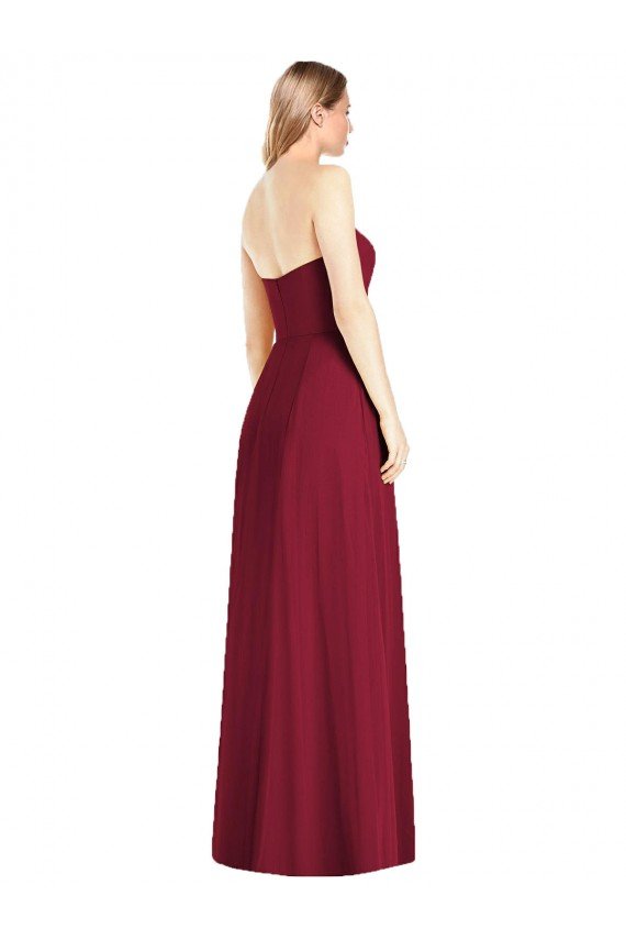 Shop Strapless Notch Chiffon Maxi Bridesmaid Dress Sydney