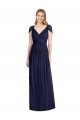 Shop V-Neck Cap Sleeves Sheer Back Chiffon Bridesmaid Dress Sydney