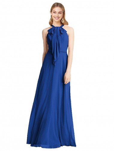 Shop Plunging V-Back Long Full Length Chiffon Bridesmaid Dress Sydney
