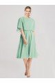 Shop Open Back Flutter Sleeves Cocktail Length Chiffon Bridesmaid Dress Sydney