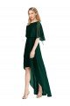 Shop Plunging V Back Flutter Sleeves Cocktail Length Chiffon Bridesmaid Dress Sydney