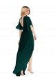 Shop Plunging V Back Flutter Sleeves Cocktail Length Chiffon Bridesmaid Dress Sydney