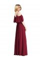 Shop Spaghetti Straps V-Neck Chiffon Bridesmaid Dress with Sash Tie Sydney