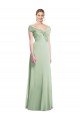 Draped Off the Shoulder Lux Chiffon Bridesmaid Dress Sydney