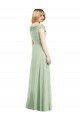 Draped Off the Shoulder Lux Chiffon Bridesmaid Dress Sydney