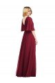 Shop Full Length Lux Chiffon Flutter Sleeves Bridesmaid Dress Sydney