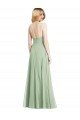 Shop Sleek Spaghetti Straps Low Back Square Neck Maxi Formal Chiffon Bridesmaid Dress Sydney