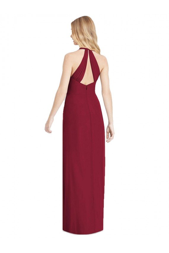 Shop V-Neck Halter Chiffon Maxi Formal Bridesmaid Dress Open Back Sydney