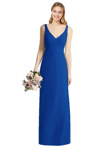 Shop Sleeveless V-Back Long Trumpet Chiffon Bridesmaid Dress Sydney