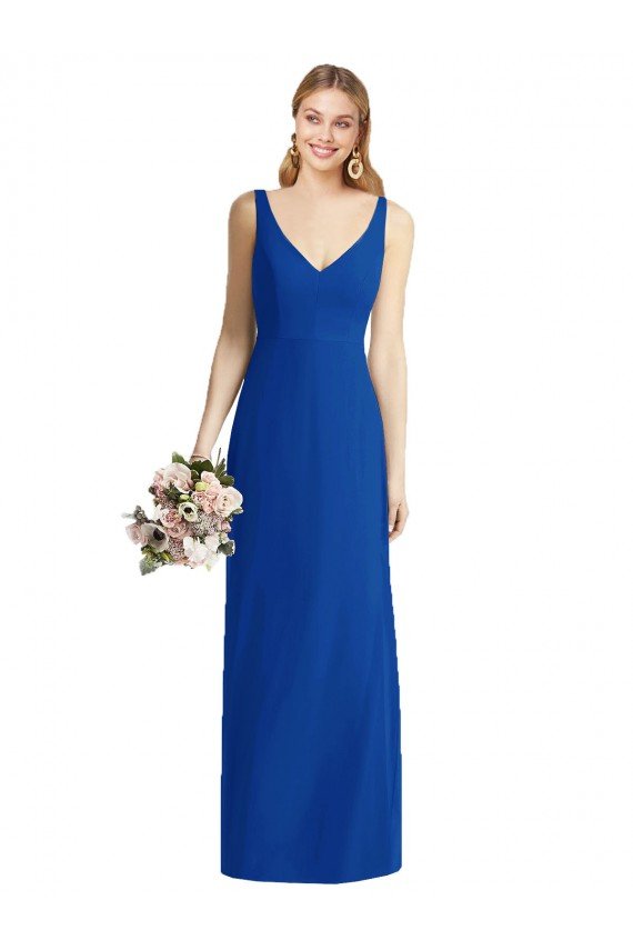 Shop Sleeveless V-Back Long Trumpet Chiffon Bridesmaid Dress Sydney