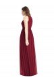 Shop Shirred Skirt Jewel Neck Halter Chiffon Bridesmaid Dress with Front Slit Sydney
