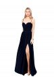 Shop Draped A-Line Chiffon Formal Bridesmaid Dress with Spaghetti Straps and High Slit Sydney
