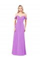 Shop Off The Shoulder Draped Sleeves A-Line Chiffon Bridesmaid Dress Sydney