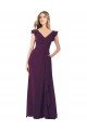 Shop Ruffle Cap Sleeves Long Chiffon Bridesmaid Dress Sydney