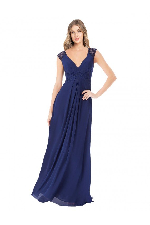Shop Embroidered Keyhole Back Chiffon Bridesmaid Dress Sydney