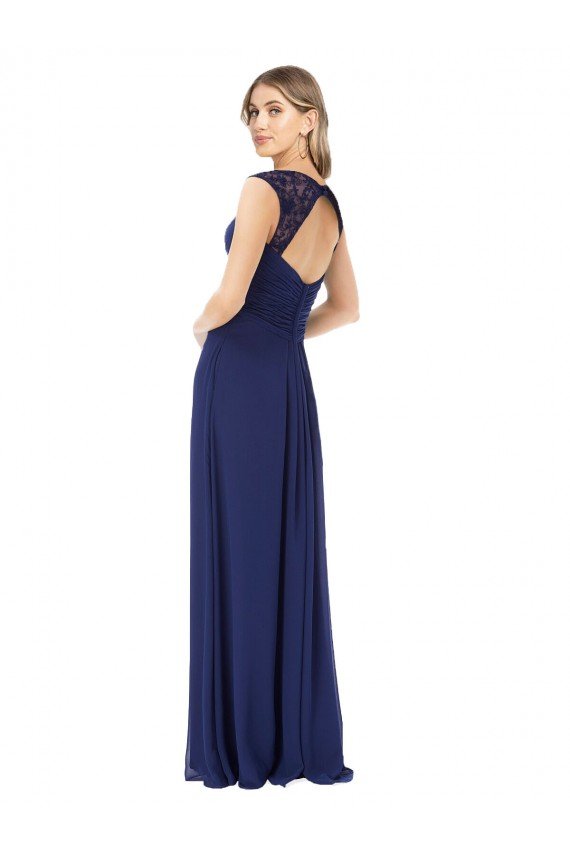 Shop Embroidered Keyhole Back Chiffon Bridesmaid Dress Sydney