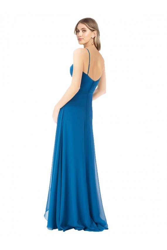 Shop Simple Sweetheart Chiffon Bridesmaid Dress with Cascading Overlay Sydney