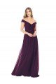 Classic Off the Shoulder Draped Chiffon Bridesmaid Dress Sydney