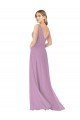 Shop Simple Chiffon V-Neck Bridesmaid Dress with Draped V-Back Sydney