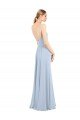 Shop Luxe Chiffon Straight Neckline Long Chiffon Bridesmaid Dress with Skinny Straps Sydney