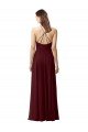 Shop Slim Long High Halter Neck Chiffon Bridesmaid Dress with High Side Slit Sydney