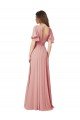 Flutter Sleeves Plunging V-Neck Boho Chiffon Bridesmaid Dress Sydney
