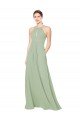 High Halter Neck Keyhole Chiffon Bridesmaid Dress Sydney