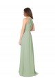 High Halter Neck Keyhole Chiffon Bridesmaid Dress Sydney