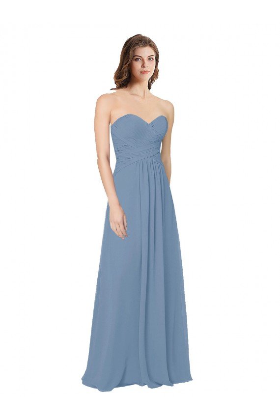 Chiffon A-Line Wraparound Draping Long Bridesmaid Dress Sydney