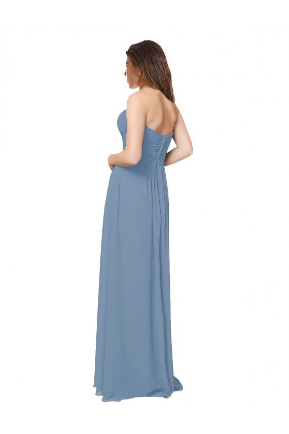 Chiffon A-Line Wraparound Draping Long Bridesmaid Dress Sydney