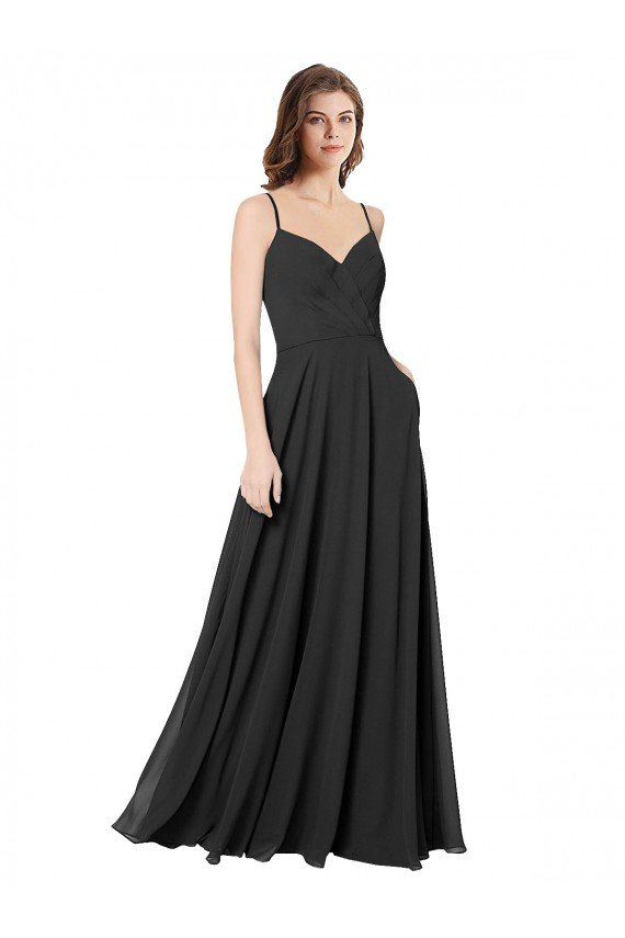 Shop Cowl Back Spaghetti Straps Long Chiffon Bridesmaid Dress  Sydney