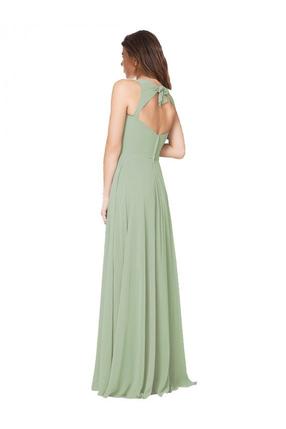 Shop A-Line Open Back Chiffon Bridesmaid Dress with Pockets Sydney