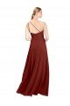 Shop Fit and Flare One Shoulder Long Chiffon Bridesmaid Dress with High Slit Sydney
