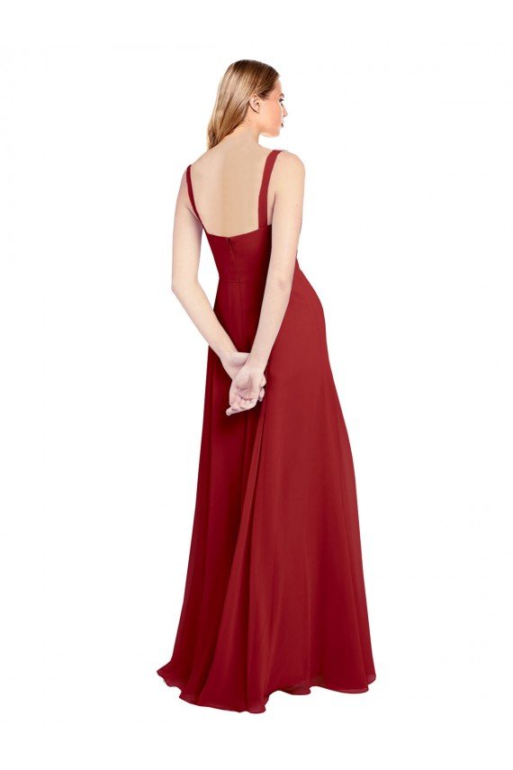 Shop Sweetheart Neckline Long Chiffon Bridesmaid Dress with Side Slit and Wide Straps Sydney