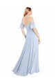 Off the Shoulder Flutter Sleeves Long Chiffon Bridesmaid Dress Sydney