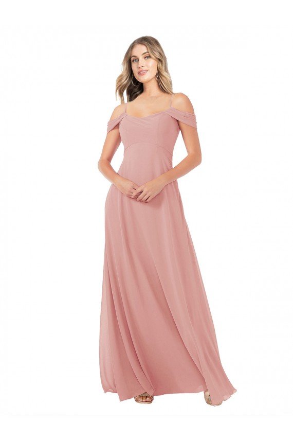 Shop Draped Shoulder Sash Back Chiffon Bridesmaid Dress Sydney