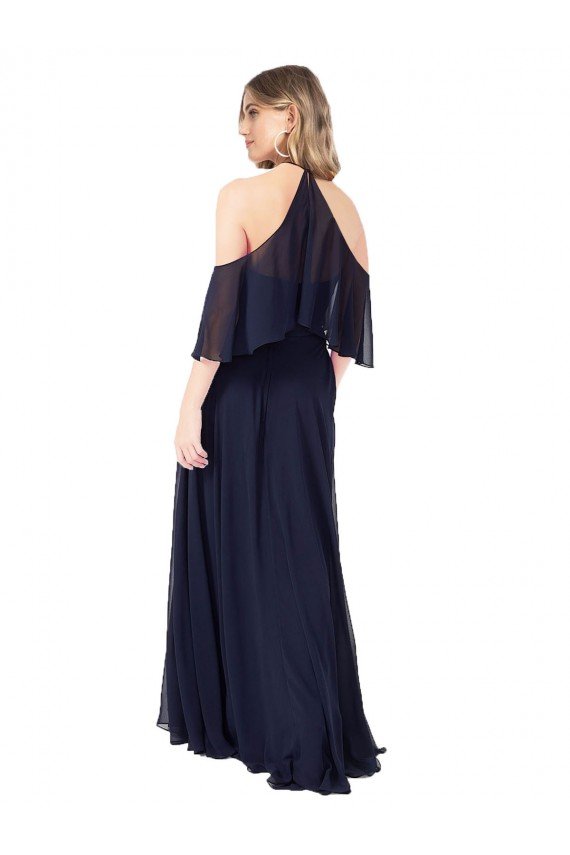 Shop Halter Neck Cold Shoulder Flutter Sleeves Bridesmaid Dress Sydney
