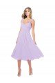 Shop Draped Midi Length Chiffon Cocktail Bridesmaid Dress with Ruched Bodice Sydney
