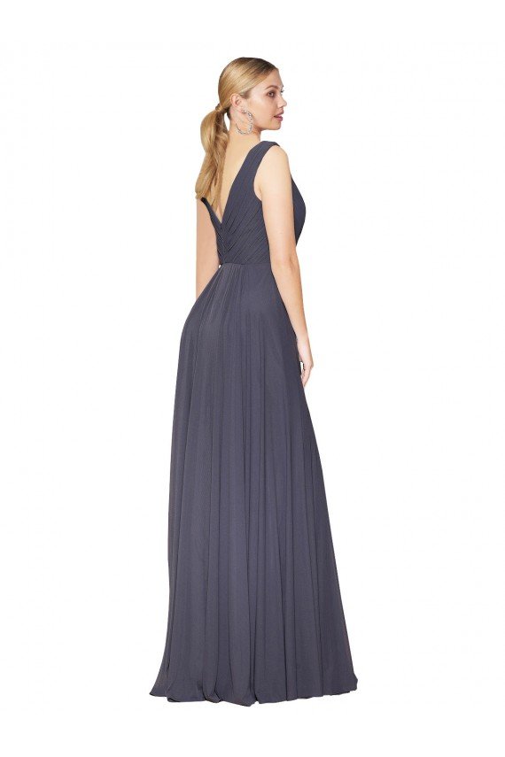 Shop Floor Length High Neck V-Back Chiffon Bridesmaid Dress / Formal Prom Dress Sydney