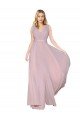 Shop Draped V-Neck Long Chiffon Bridesmaid Dress / Formal Prom Dress with Shirred Bodice Sydney