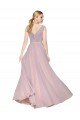 Shop Draped V-Neck Long Chiffon Bridesmaid Dress / Formal Prom Dress with Shirred Bodice Sydney