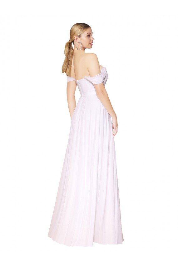 Shop Off the Shoulder Long Full Length Chiffon Bridesmaid Dress / Formal Prom Dress Sydney