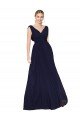 Shop Draped Long V-Neck Floor Length Chiffon Bridesmaid Dress / Formal Prom Dress Sydney