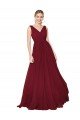 Shop Draped A-Line V-Neck Floor Length Chiffon Bridesmaid Dress / Formal Prom Dress Sydney