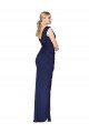 Shop Draped V-Neck Long Chiffon Bridesmaid Dress / Formal Prom Dress with Front Slit Sydney