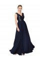 Shop High Neck V-Neck Long Chiffon Bridesmaid Dress / Prom Dress with Sequin Top Sydney