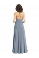Shop Slim A-Line Cowl Neck Long Chiffon Bridesmaid Dress with Side High Slit Sydney