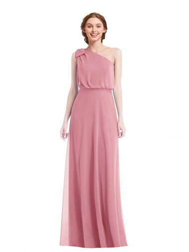 Shop One Shoulder Bow Blouson Bodice Maxi Bridesmaid Dress Sydney