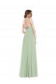 Shop Scoop Neck Tie Strap Maxi Bridesmaid Dress with Front Slit Sydney